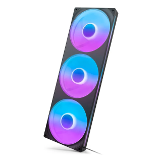 Kit Ventiladores NZXT F420 Unibody RGB 420mm Negro 3x140mm 2000RPM para Gabinete PC