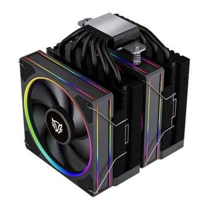 Ventilador CPU Balam Rush BR-942003 Heliux Pro HEX70 RGB 2x120mm AMD/Intel Negro