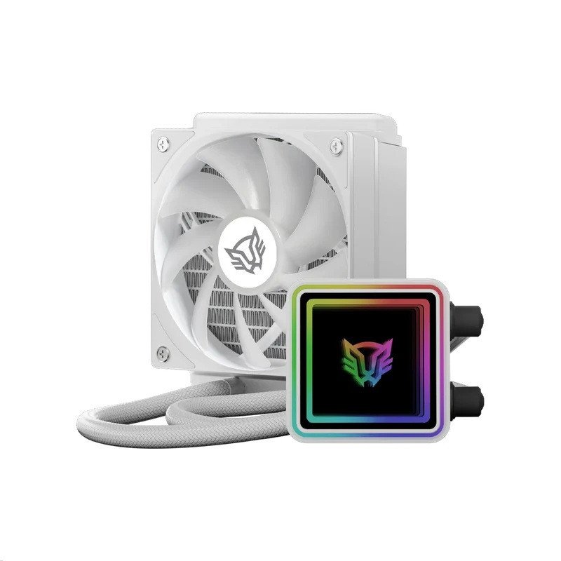 Disipador para CPU ARGB 120mm Balam Rush Cryo Prism 120 Ice Blanco con Display TDP 230W Compatible Intel y AMD (BR-944038)