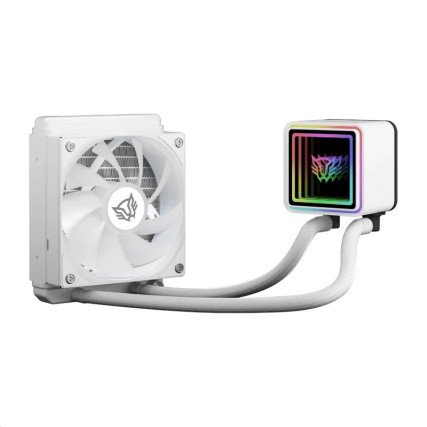 Disipador para CPU ARGB 120mm Balam Rush Cryo Prism 120 Ice Blanco con Display TDP 230W Compatible Intel y AMD (BR-944038)