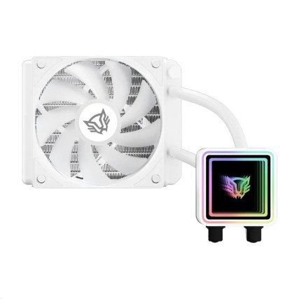 Disipador para CPU ARGB 120mm Balam Rush Cryo Prism 120 Ice Blanco con Display TDP 230W Compatible Intel y AMD (BR-944038)