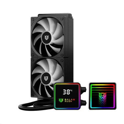 Enfriamiento Líquido CPU ARGB 240mm Balam Rush Cryo Prism 240 Black con Display TDP 270W para Intel y AMD (BR-944045)