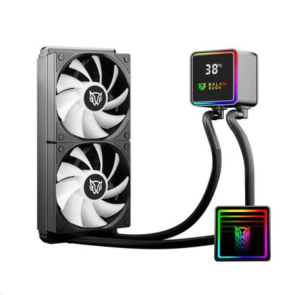 Enfriamiento Líquido CPU ARGB 240mm Balam Rush Cryo Prism 240 Black con Display TDP 270W para Intel y AMD (BR-944045)