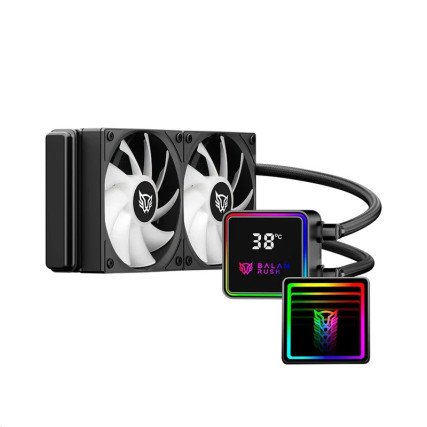 Enfriamiento Líquido CPU ARGB 240mm Balam Rush Cryo Prism 240 Black con Display TDP 270W para Intel y AMD (BR-944045)