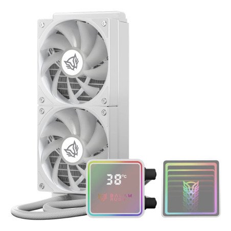 Enfriamiento Líquido CPU ARGB 240mm Balam Rush Cryo Prism 240 Ice Blanco con Display TDP 270W para Intel y AMD (BR-944052)