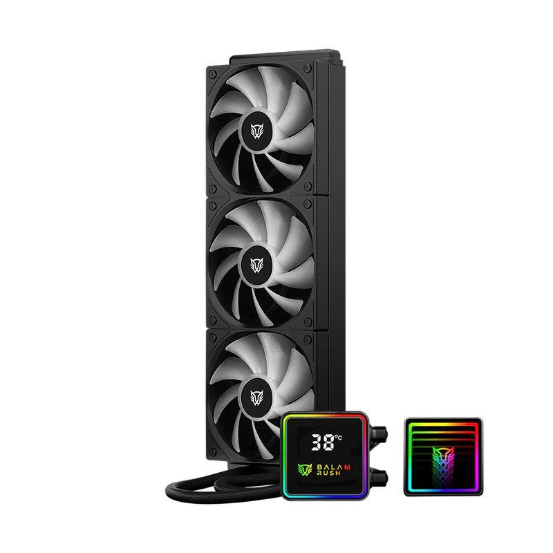 Ventilador CPU Balam Rush Cryo Prism 360 Black ARGB Display TDP 300W Compatible AMD e Intel BR-944069