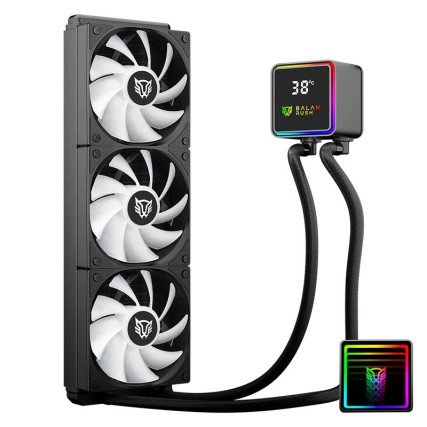 Ventilador CPU Balam Rush Cryo Prism 360 Black ARGB Display TDP 300W Compatible AMD e Intel BR-944069