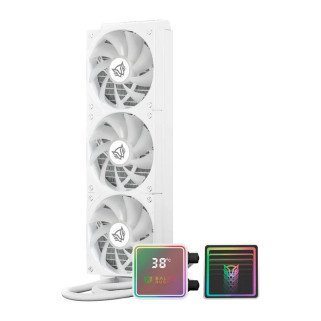 Ventilador CPU Balam Rush Cryo Prism 360 Ice ARGB Display TDP 300W Compatible AMD Intel Blanco BR-944076
