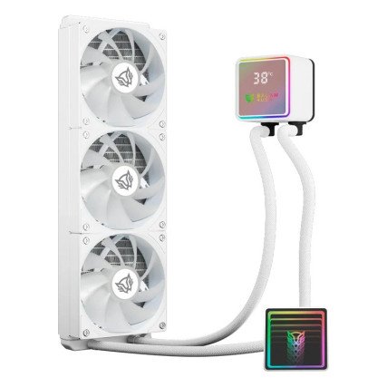 Ventilador CPU Balam Rush Cryo Prism 360 Ice ARGB Display TDP 300W Compatible AMD Intel Blanco BR-944076