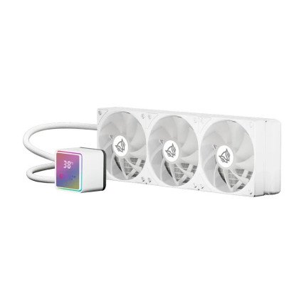 Ventilador CPU Balam Rush Cryo Prism 360 Ice ARGB Display TDP 300W Compatible AMD Intel Blanco BR-944076
