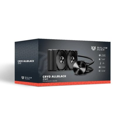 Ventilador / Enfriamiento Líquido CPU Balam Rush Cryo AllBlack 240 ARGB 240mm TDP 260W AMD Intel Negro