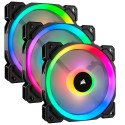 Kit 3 Ventiladores Corsair LL120 RGB 120mm PWM Dual Light con Node Pro para Gabinete PC Gaming Negro Kit 3 Ventiladores Corsair LL120 RGB 120mm PWM Dual Light con Node Pro para Gabinete PC Gaming Negro