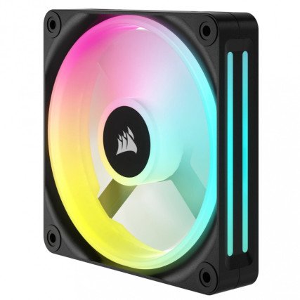 Ventilador Corsair iCUE Link QX120 RGB 120mm PWM con Domo Magnético para Gabinete Negro