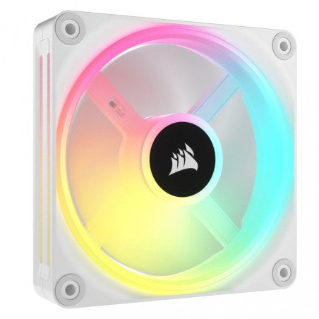 Ventilador Corsair iCUE Link QX120 RGB 120mm PWM con Domo Magnético para Gabinete Blanco