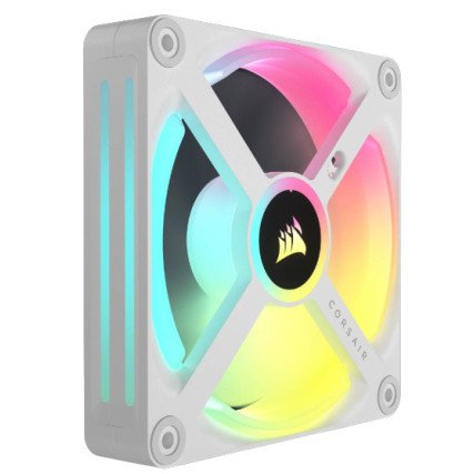 Ventilador Corsair iCUE Link QX120 RGB 120mm PWM con Domo Magnético para Gabinete Blanco