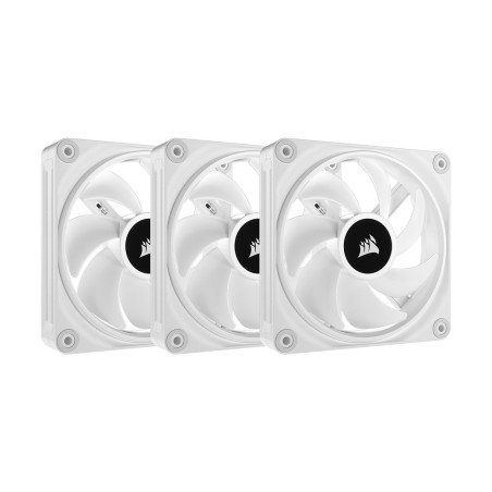 Kit 3 Ventiladores Corsair iCUE Link QX120 RGB 120mm PWM con Domo Magnético para Gabinete Blanco