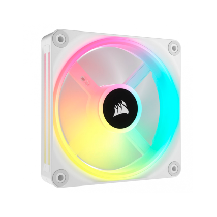 Kit 3 Ventiladores Corsair iCUE Link QX120 RGB 120mm PWM con Domo Magnético para Gabinete Blanco