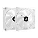 Kit 2 Ventiladores Corsair iCUE Link QX140 RGB 140mm PWM con Domo Magnético para Gabinete Blanco