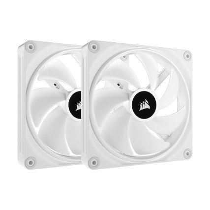 Kit 2 Ventiladores Corsair iCUE Link QX140 RGB 140mm PWM con Domo Magnético para Gabinete Blanco