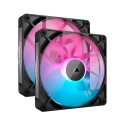 Kit 2 Ventiladores Corsair iCUE Link RX140 RGB 140mm PWM para Gabinete Negro