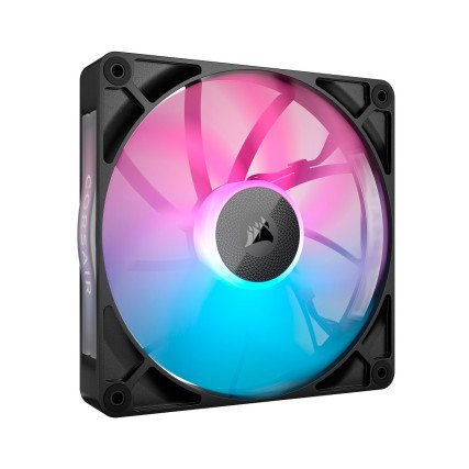 Kit 2 Ventiladores Corsair iCUE Link RX140 RGB 140mm PWM para Gabinete Negro
