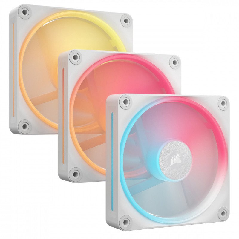 Ventilador Corsair iCUE LINK LX120 RGB 120mm Pack de 3 Magnético Blanco para Gabinete PC Ventilador Corsair iCUE LINK LX120 RGB 120mm Pack de 3 Magnético Blanco para Gabinete PC