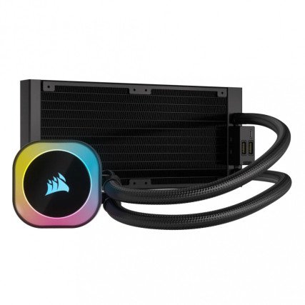 Enfriamiento Líquido Corsair iCUE LINK H100i RGB AIO 240mm para CPU con 2 Ventiladores Negro