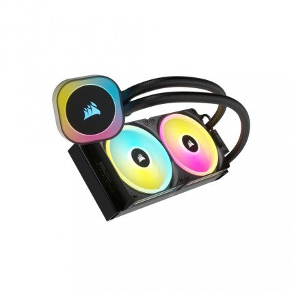 Enfriamiento Líquido Corsair iCUE LINK H100i RGB AIO 240mm para CPU con 2 Ventiladores Negro