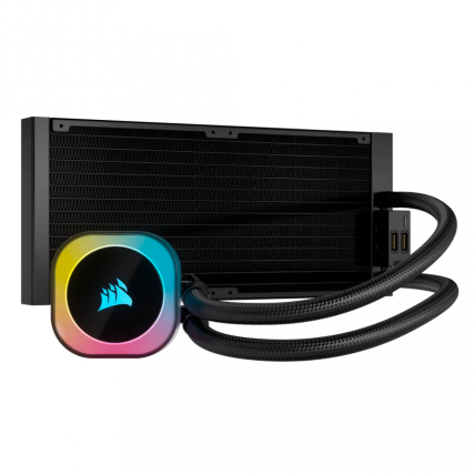Enfriamiento Líquido Corsair iCUE LINK H115i RGB AIO 280mm para CPU con 2 Ventiladores Negro