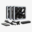 Kit 3 Ventiladores Aerocool Edge 14 Pro 140mm ARGB PWM para Gabinete Alto Flujo de Aire