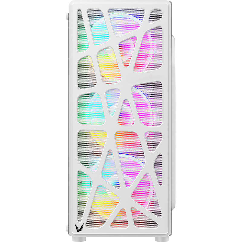 Gabinete Formula Mana Mid ATX White con Ventiladores LED, USB 3.0 y Type-C