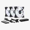 Kit 3 Ventiladores Aerocool Duo 12 Pro 120mm ARGB PWM para Gabinete Alto Flujo de Aire