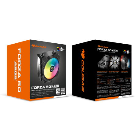 Ventilador CPU COUGAR Forza 50 120mm ARGB PWM para Intel y AMD Alto Rendimiento