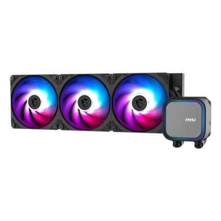 Enfriamiento Líquido CPU MSI MAG CORELIQUID A13 360mm ARGB con 3 Ventiladores PWM Negro para Gaming