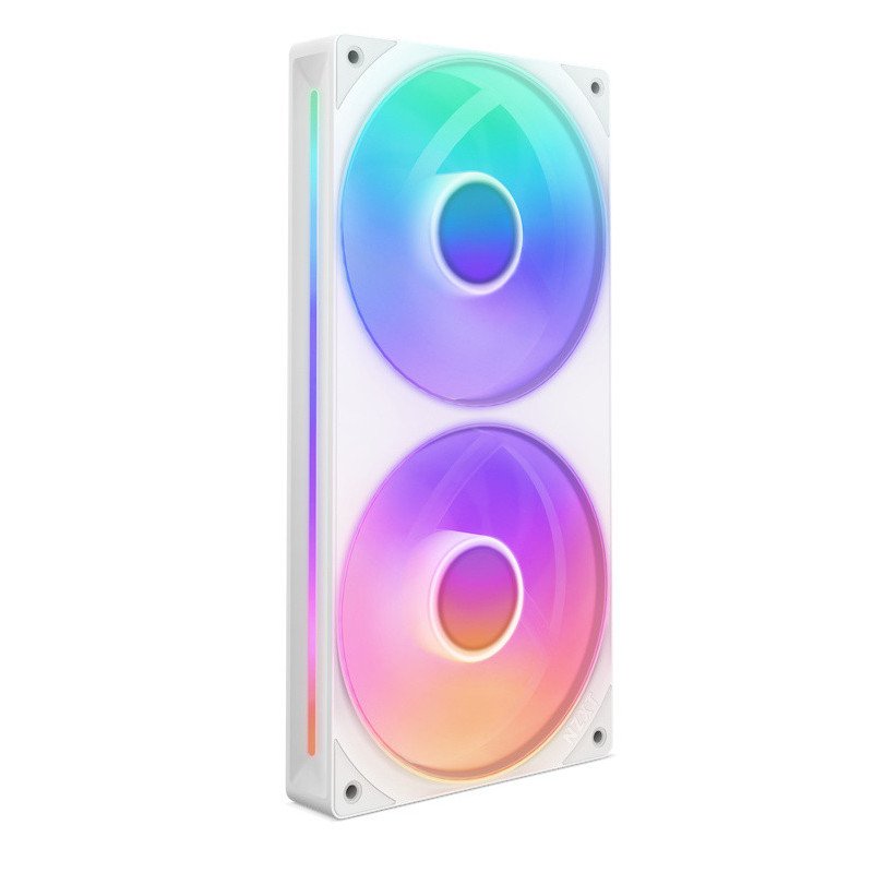 Kit de Ventiladores NZXT F240 Unibody RGB 240mm Blanco Single Frame Alto Flujo para Gabinete PC