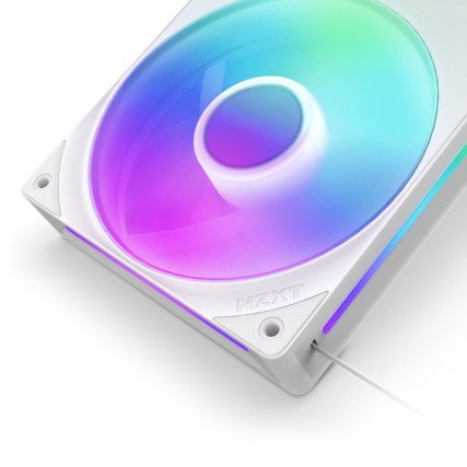 Kit de Ventiladores NZXT F240 Unibody RGB 240mm Blanco Single Frame Alto Flujo para Gabinete PC