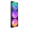 Kit de 3 Ventiladores NZXT U360 Unibody RGB 360mm Negro Hub-Mounted para Gabinete o Radiador PC