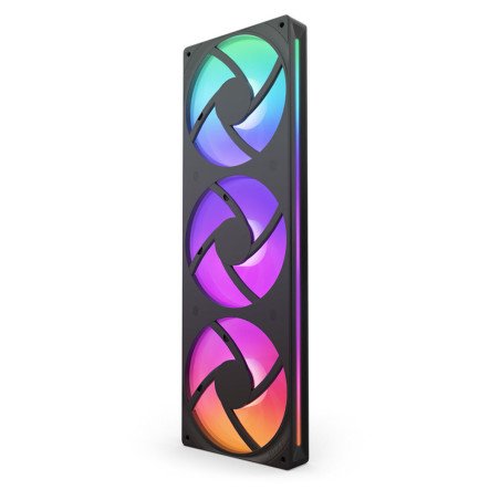 Kit de 3 Ventiladores NZXT U360 Unibody RGB 360mm Negro Hub-Mounted para Gabinete o Radiador PC