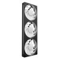 Kit de 3 Ventiladores NZXT U360 Unibody RGB 360mm Negro Hub-Mounted para Gabinete o Radiador PC