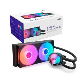 Ventilador NZXT Kraken Core 240 RGB para CPU 2x120mm 2400RPM Negro