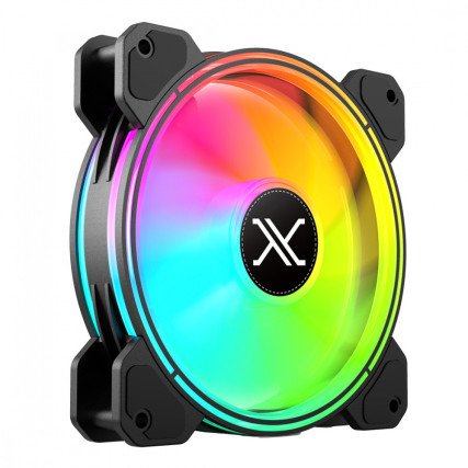 VKit Ventiladores XZEAL XZ1100 ARGB 3x120mm para Gabinete Negro Alto Flujo XZVE100B