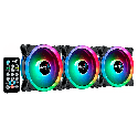 Kit 3 Ventiladores Aerocool Duo 12 Pro ARGB 120mm PWM Doble Anillo RGB para Gabinete PC