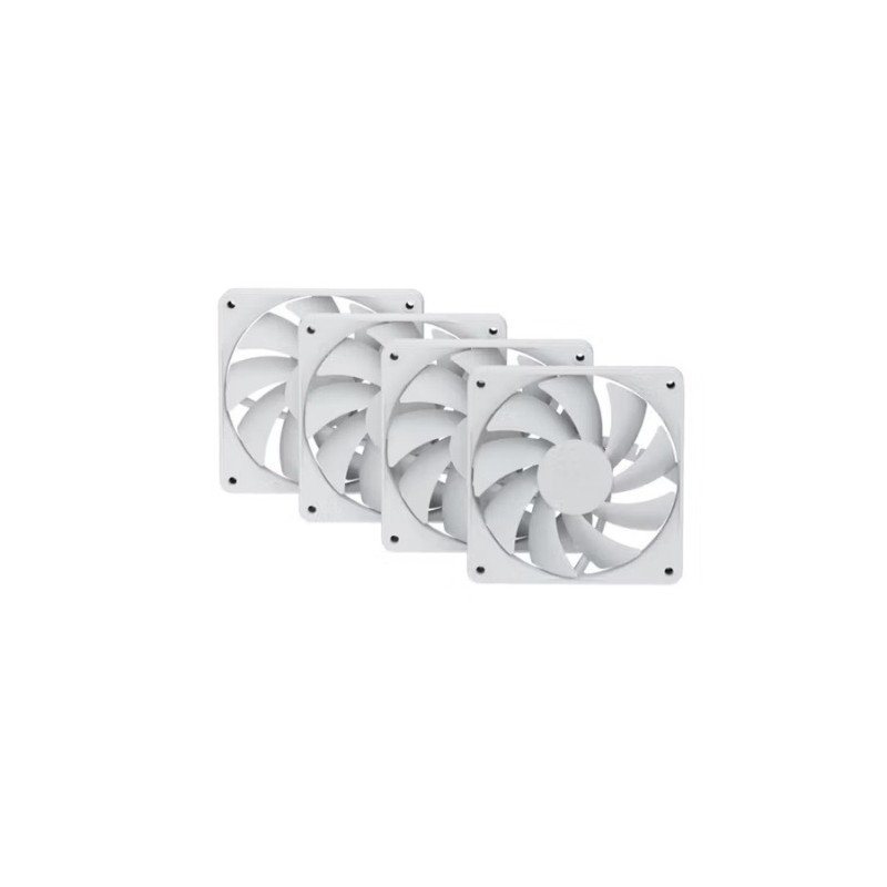 Kit 4 Ventiladores Hyte FA12 120mm PWM Snow White Blanco para Gabinete PC Alto Flujo de Aire