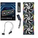Kit 3 Ventiladores Lian Li UNI FAN SL Black Wireless 120mm ARGB 2000RPM para Gabinete Gaming
