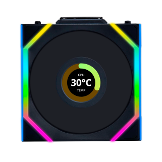 Ventilador Lian Li UNI FAN SL Black Wireless LCD 120mm ARGB para Gabinete Gaming