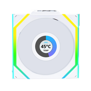 Ventilador Lian Li UNI FAN SL White Wireless LCD 120mm ARGB para Gabinete Gaming