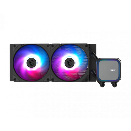 Ventilador CPU MSI MAG CoreLiquid A13 240 ARGB 240 mm Doble Fan Refrigeración Líquida Negro