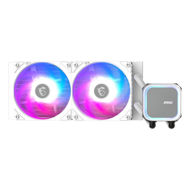 Ventilador CPU MSI MAG CoreLiquid A13 240 White ARGB 240mm Enfriamiento Líquido 2 Ventiladores Ventilador CPU MSI MAG CoreLiquid A13 240 White ARGB 240mm Enfriamiento Líquido 2 Ventiladores