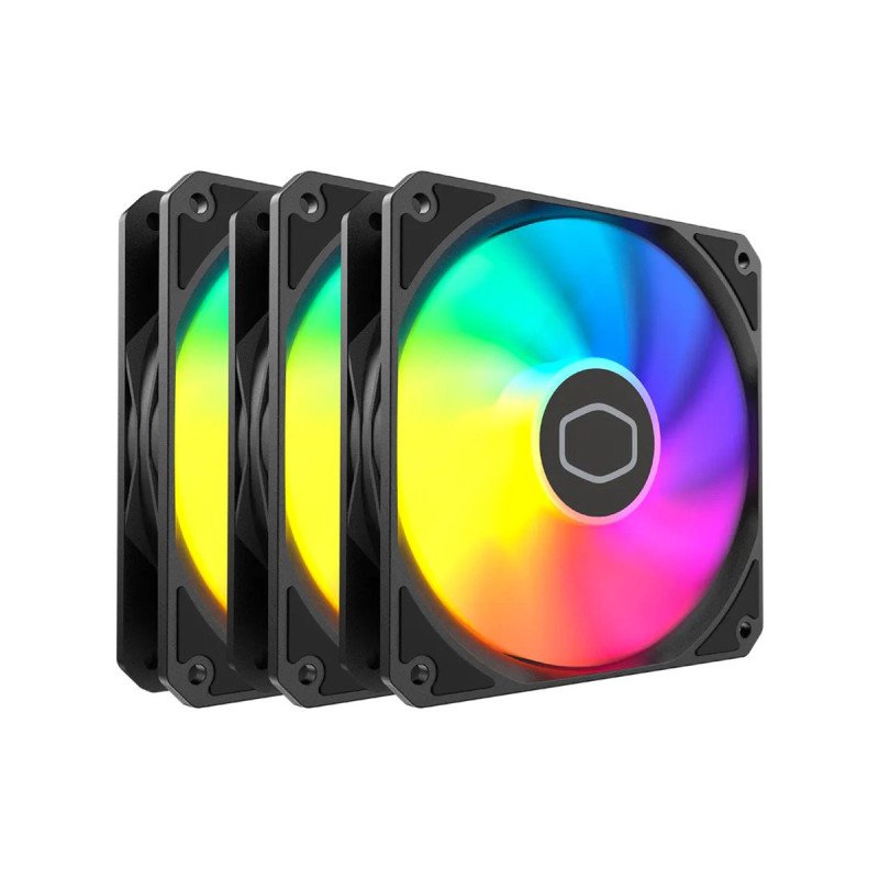 Kit 3 Ventiladores Cooler Master MF120 Lite ARGB 120mm Negro para Gabinete MFW-B2DN-173PA-R1