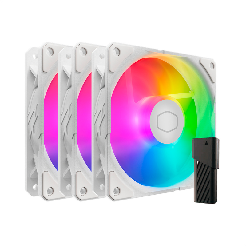Ventilador Cooler Master SickleFlow Edge 120 ARGB blanco 3 en 1 para gabinete alto rendimiento Ventilador Cooler Master SickleFlow Edge 120 ARGB blanco 3 en 1 para gabinete alto rendimiento